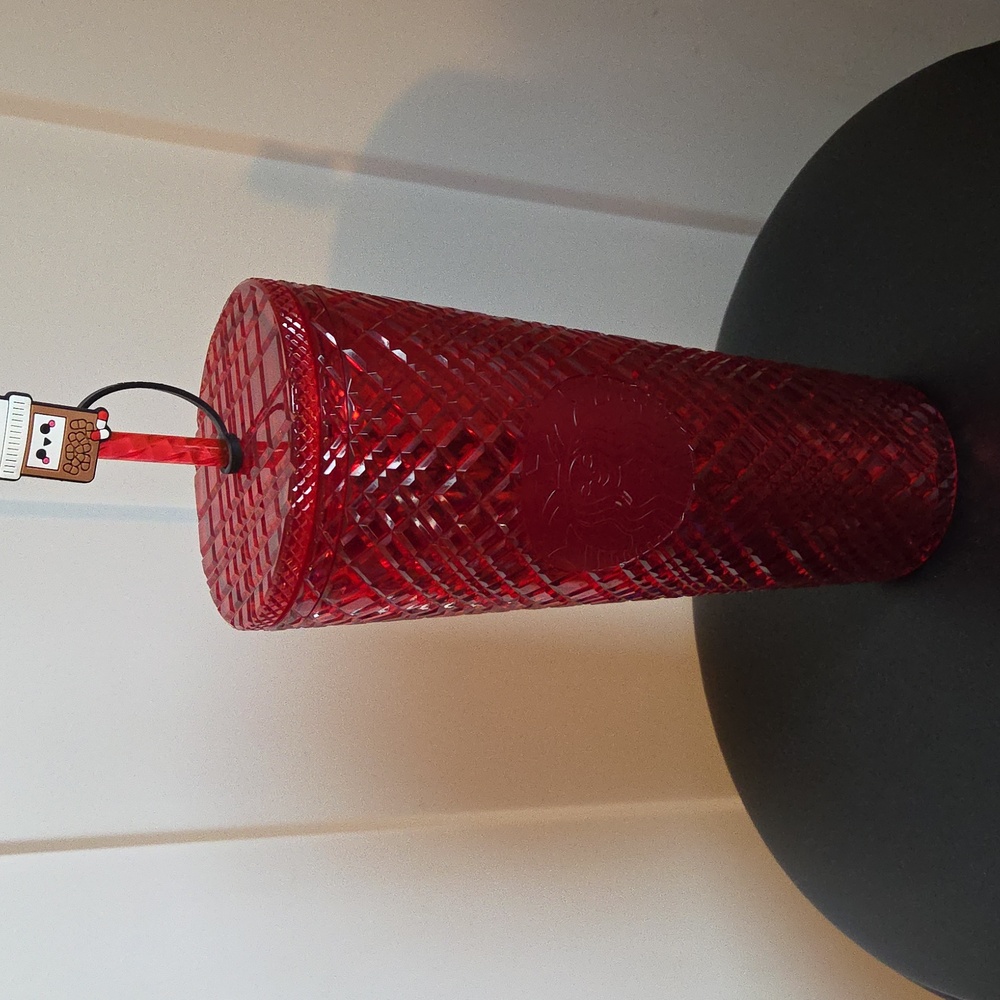 Starbucks Red Tumbler With Straw Cover